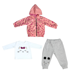 Dívčí třídílný set Cat