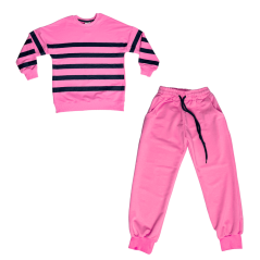 Dívčí souprava Stripe Pink