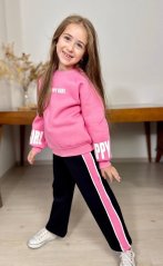 Dívčí zateplená souprava Happy Girl Pink