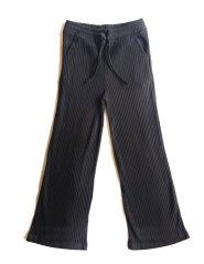 Dívčí žebrované zvonáče black