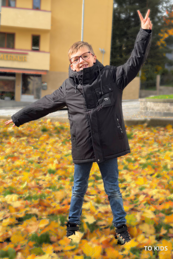 Chlapecká zimní bunda Black - Velikost: 164/ 14 let