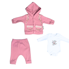 Dívčí třídílný set Pink