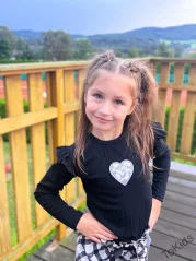 Dívčí blůzka Heart Black