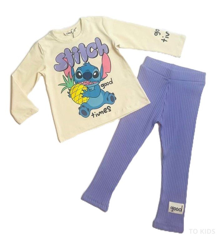Dívčí komplet Stitch Lila