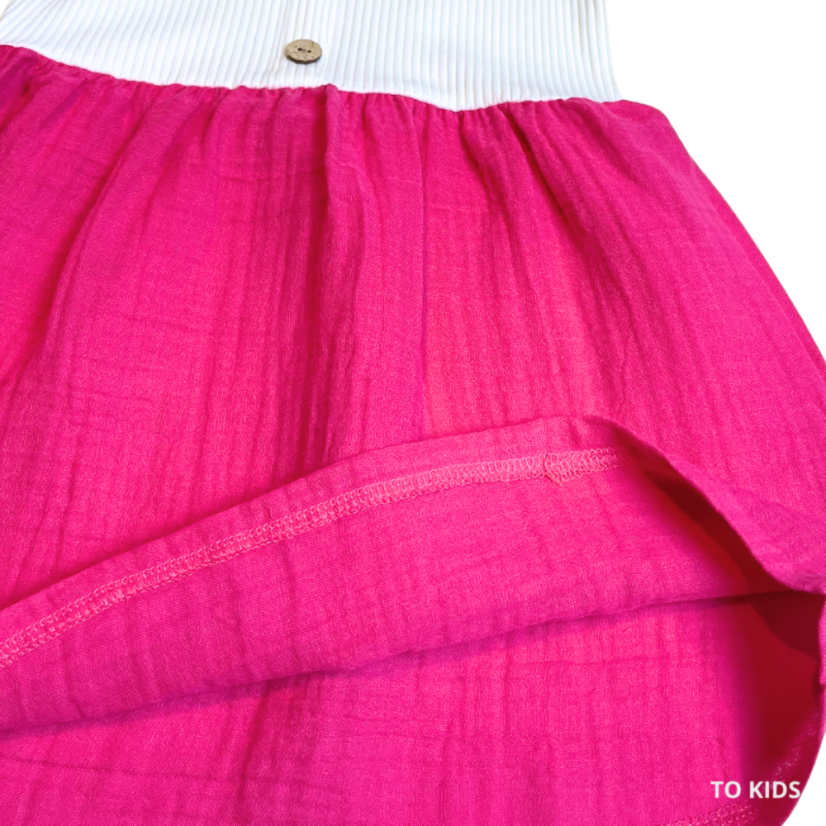 Dívčí šaty Pink-White - Velikost: 110/ 5 let