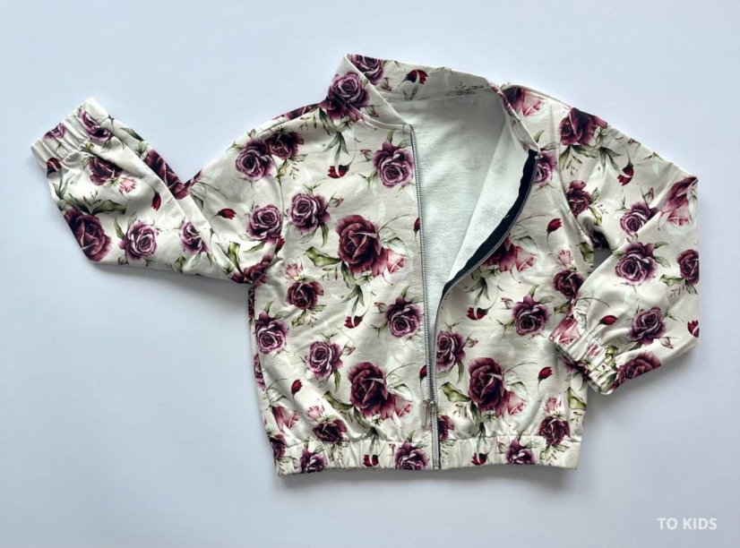Dívčí mikina Pink Rose - Velikost: 98/104 - 3-4 roky