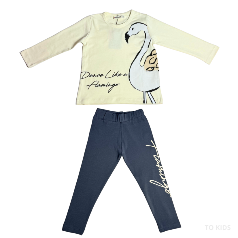 Dívčí komplet Flamingo Beige - Velikost: 98/104 - 3-4 roky