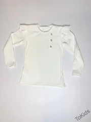 Dívčí blůzka bílá s knoflíky
