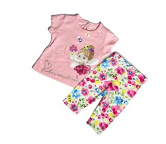 Dívčí set Flowers pink