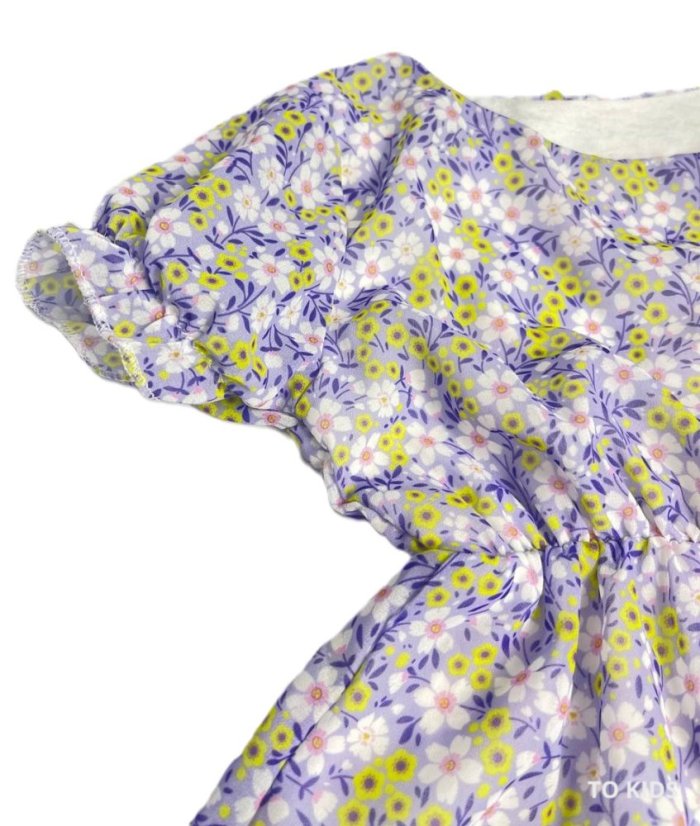 Dívčí šaty Purple flower - Velikost: 152/ 12 let