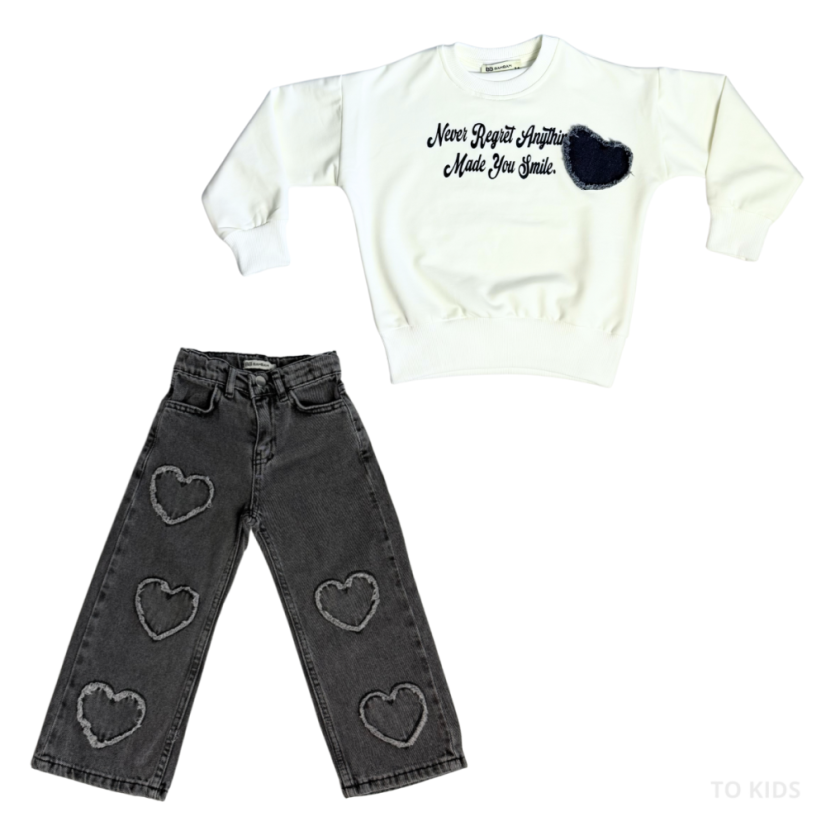 Dívčí komplet Heart White