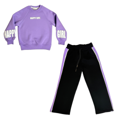 Dívčí zateplená souprava Happy Girl Lila