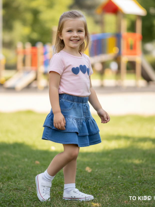 Dívčí komplet Heart - Velikost: 86/ 18 měsíců