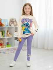 Dívčí komplet Stitch Lila