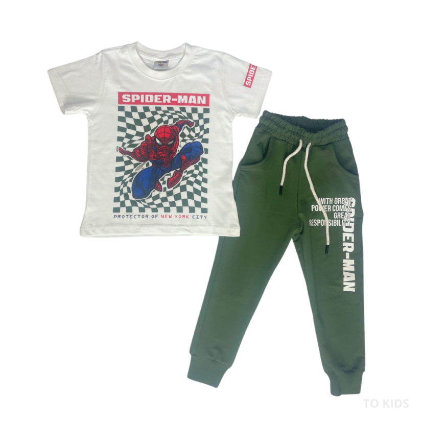 Chlapecký komplet Spider Man Green - Velikost: 110/116 - 5-6 let