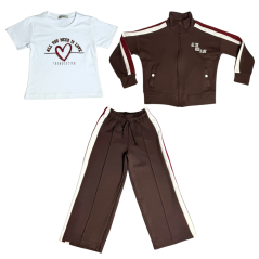 Dívčí třídílný komplet  All you need is love Braun