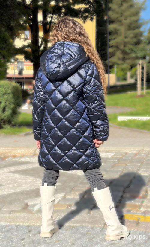 Mayoral dívčí dlouhý zimní kabát Blue - Velikost: 128/ 8 let