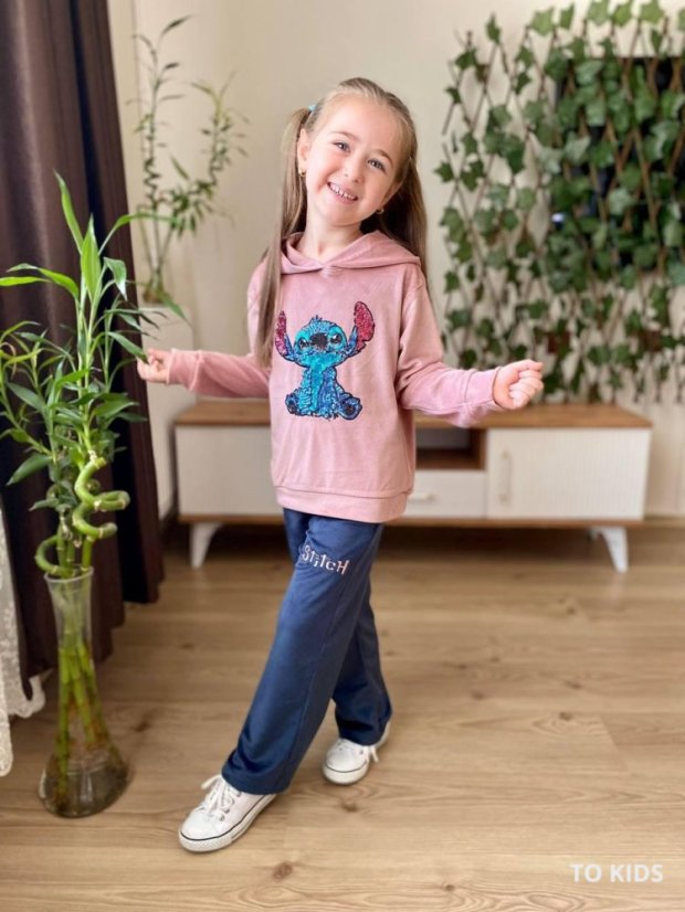 Dívčí komplet Stitch Pink