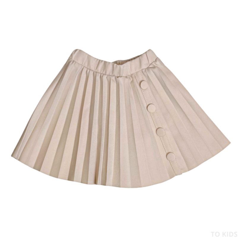 Dívčí sukně s knoflíky Beige