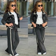 Dívčí džínový komplet Perfectly Black