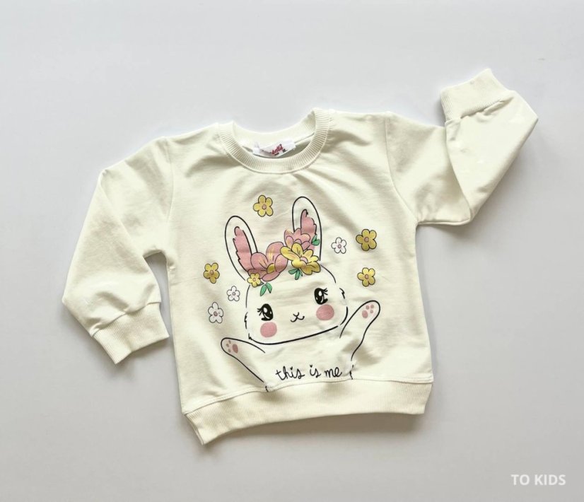 Dívčí mikina Bunny - Velikost: 98/ 3 roky