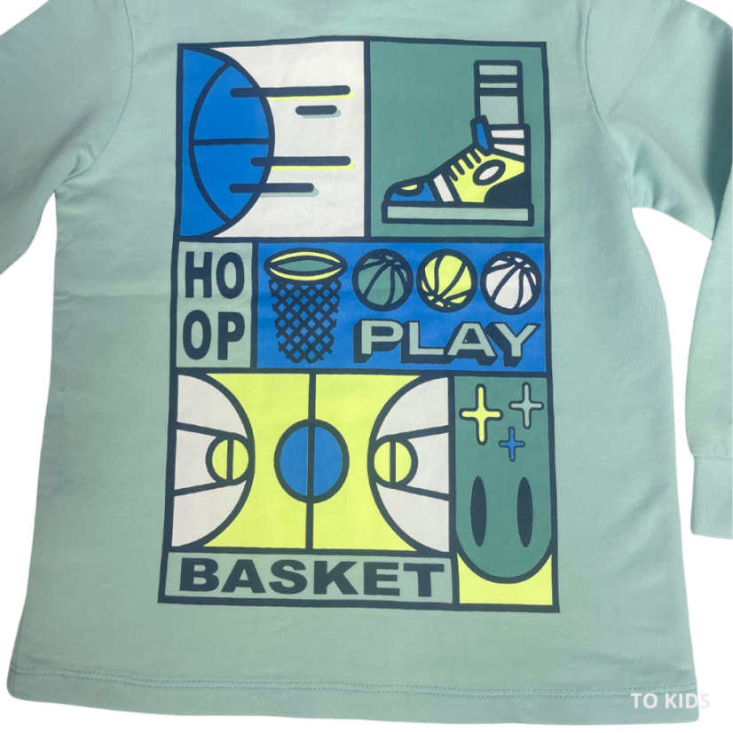 Dívčí mikina Play Basket - Velikost: 116/ 6 let