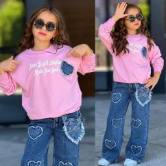 Dívčí komplet Heart Pink