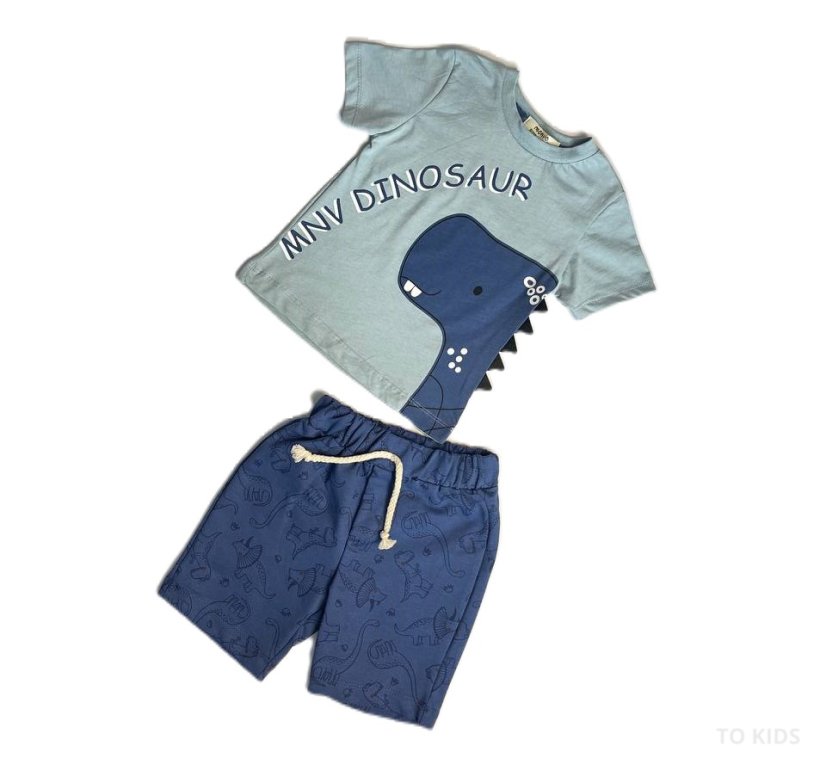 Chlapecký set Dino Blue - Velikost: 110/ 5 let