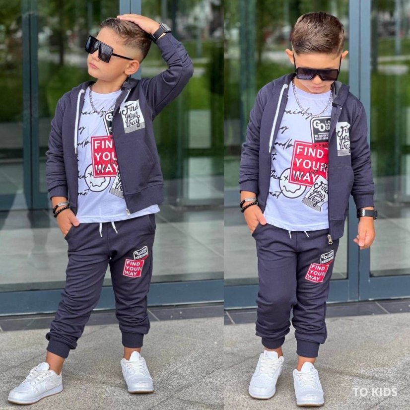 Třídílný chlapecký komplet Find Your Way