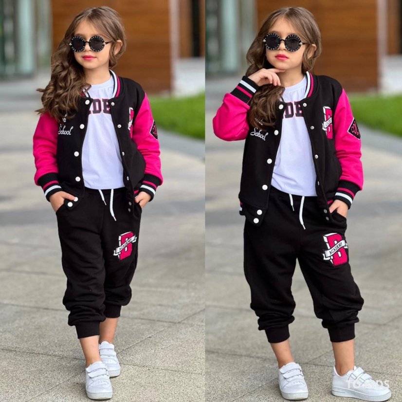 Dívčí komplet Academy Red - Velikost: 104/110 - 4-5 let