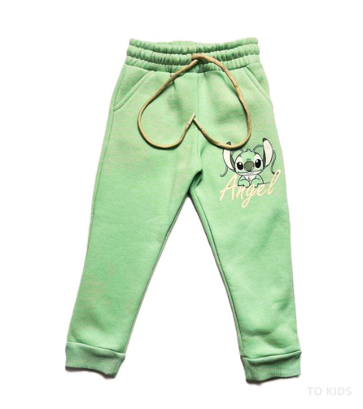 Dívčí souprava Stitch Green - Velikost: 122/128 - 7-8 let