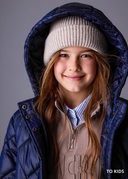 Mayoral dívčí dlouhý zimní kabát Blue - Velikost: 128/ 8 let