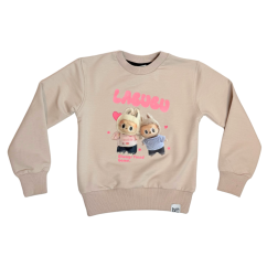 Dívčí mikina Labubu Beige
