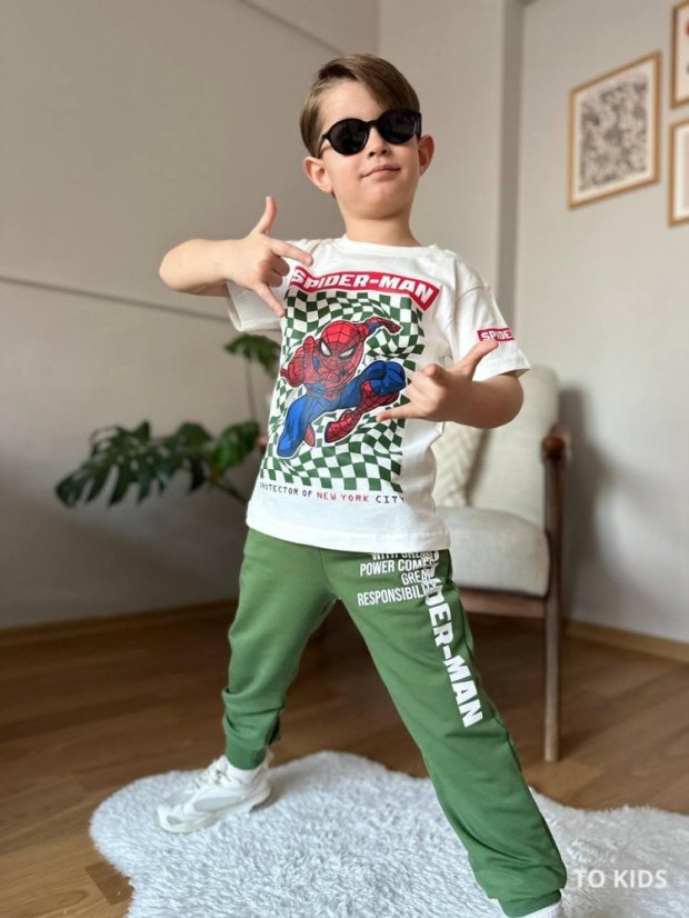 Chlapecký komplet Spider Man Green - Velikost: 110/116 - 5-6 let