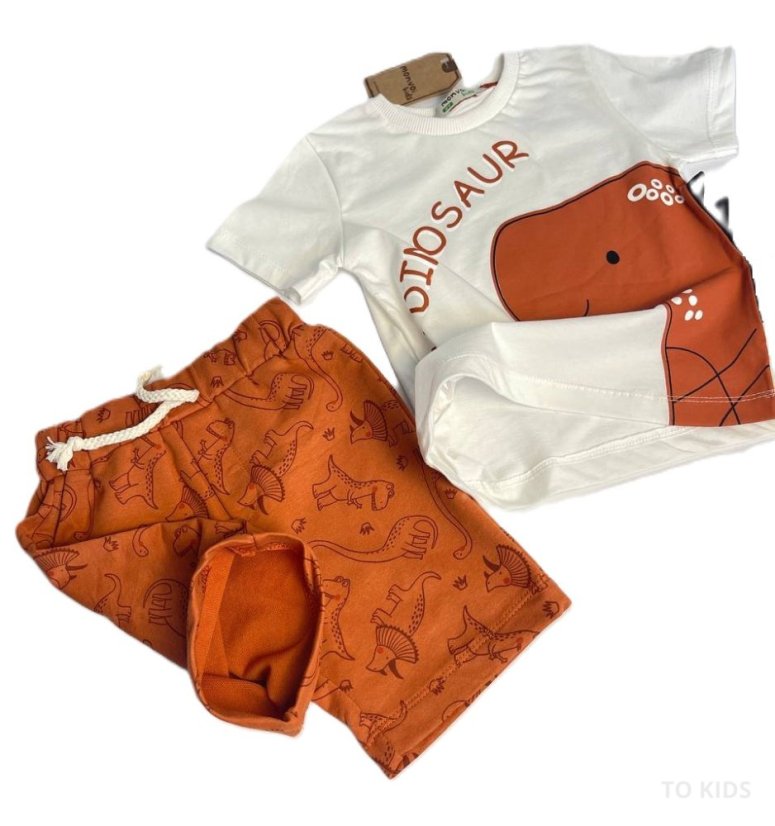 Chlapecký set Dino White