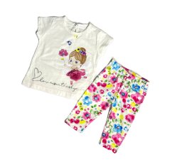 Dívčí set Flowers White