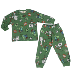 Chlapecké pyžamo Minecraft Green