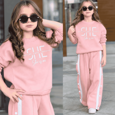 Dívčí zateplená souprava SHE Pink II