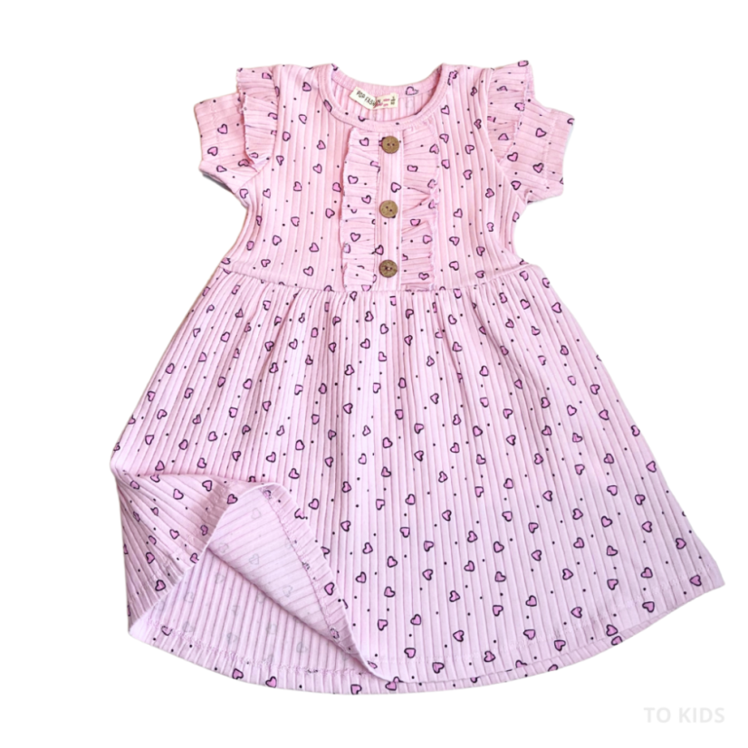 Dívčí šaty Pink Heart