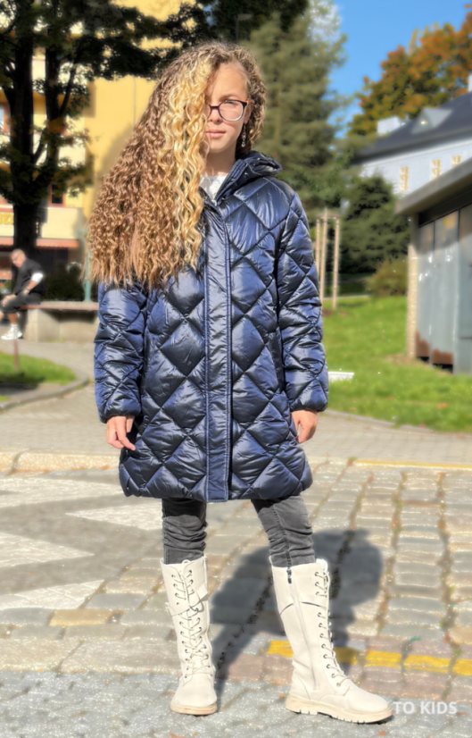 Mayoral dívčí dlouhý zimní kabát Blue - Velikost: 128/ 8 let