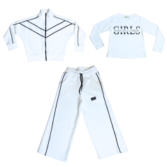 Dívčí třídílný komplet Girl White