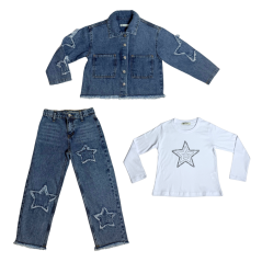 Třídílný dívčí komplet Star