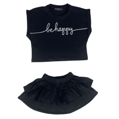 Dívčí set Be Happy Black