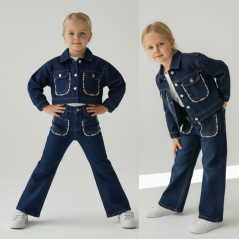 Dívčí třídílný komplet Flowers