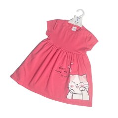 Dívčí šaty Pink cat