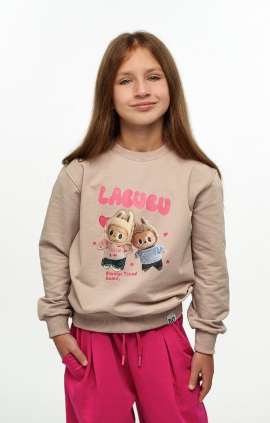 Dívčí mikina Labubu Beige