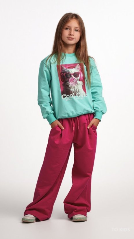 Dívčí mikina Cool Cat - Velikost: 110/ 5 let