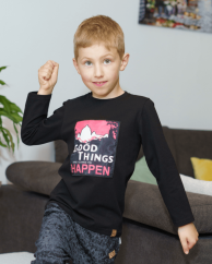 Chlapecké triko Happen dlouhý rukáv