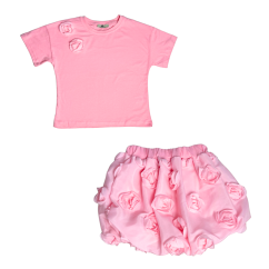 Dívčí set Flowers Pink