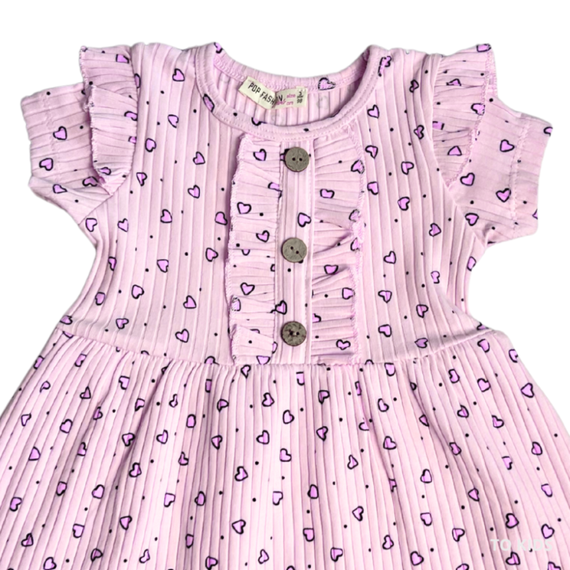 Dívčí šaty Pink Heart